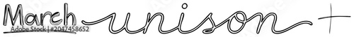 Elegant unison script featuring a flowing hand lettering style. This handwritten wordmark, or scribbled script, showcases a continuous stroke and artistic calligraphy.
