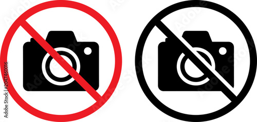 Photos No photography signs with camera icons