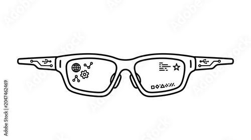A pair of stylish eyeglasses with decorative lenses.