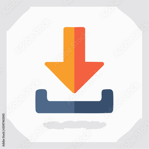 Download Icon with Down Arrow