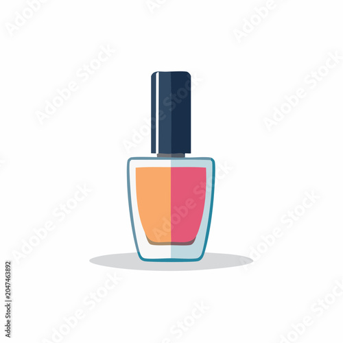 Flat design illustration of a nail polish bottle