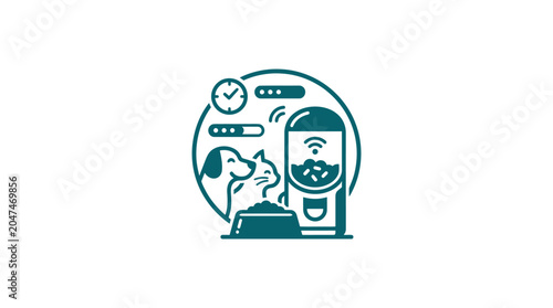 Man with dog on laptop computer.