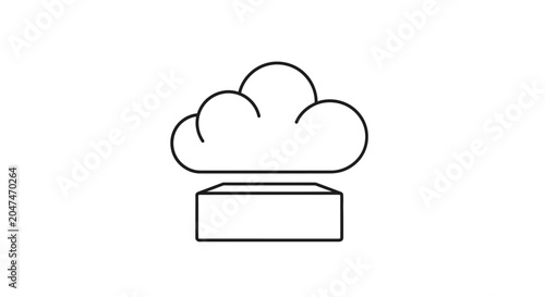 Canvastavla Cloud computing server infrastructure icon for digital data storage