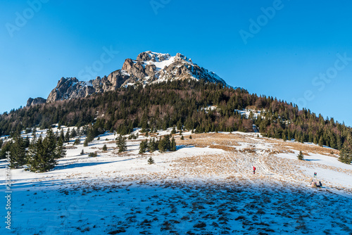 Velky Rozsutec from Medziholie mountain pass in Mala Fatra mountains in Slovakia