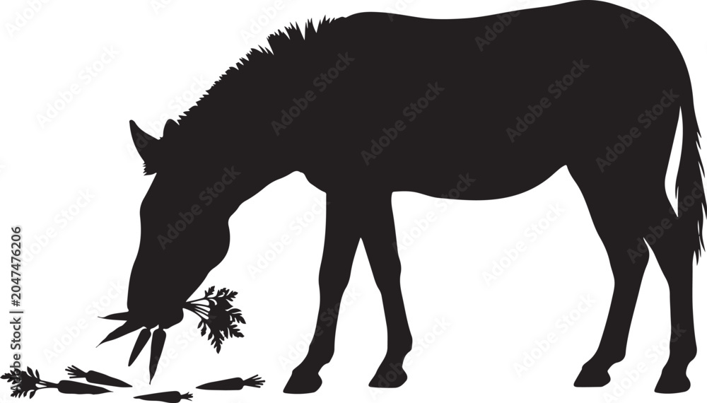 Fototapeta premium Zebra Silhouette Line Art – Bold Outline Animal Vector Illustration