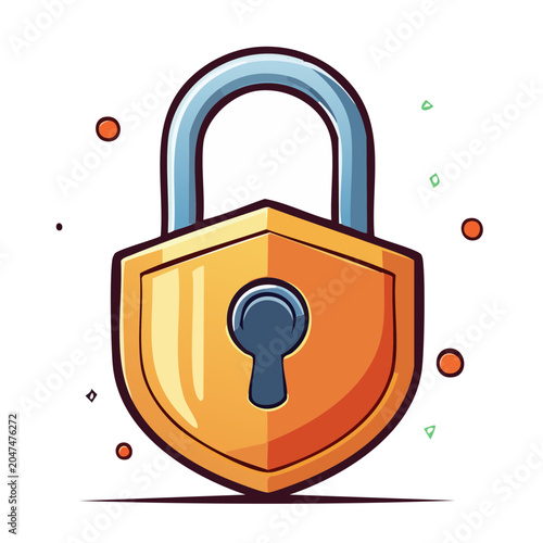 Cartoon padlock illustration