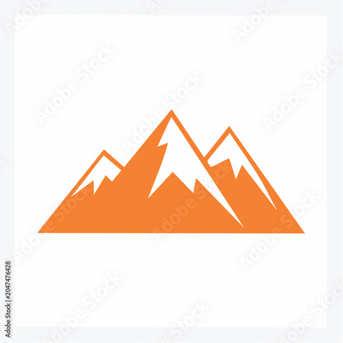 Orange Mountain Peaks Icon