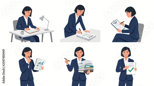 Detailed flat illustration of a modern medical laboratory desk setup featuring various scientific instruments and digital analysis tools for research and development