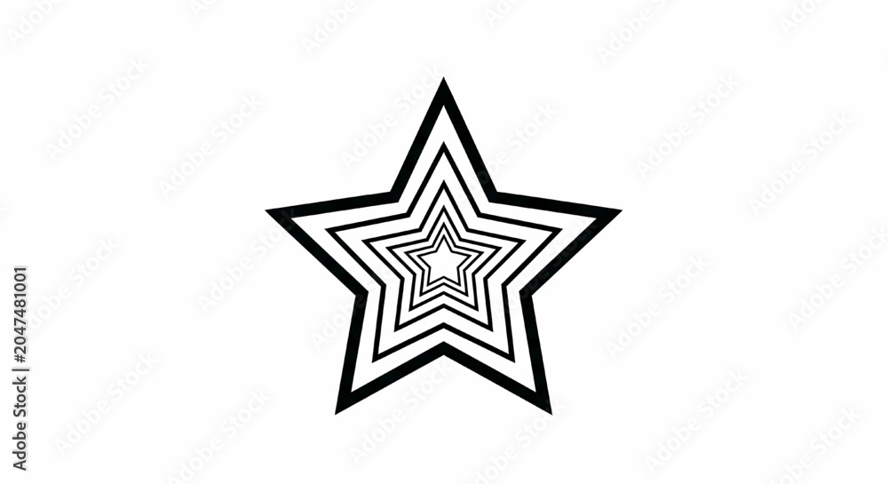 Obraz premium Abstract star shape outline icon