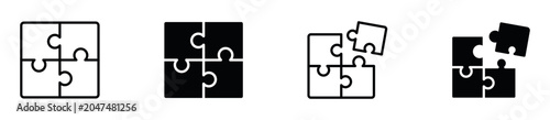 Foto Puzzle Piece Icon Set