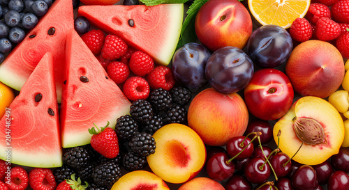 Colorful Assortment of Fresh Fruits and Berries for Healthy Eating 6.