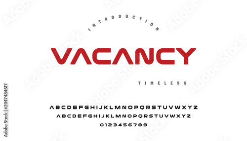 Foto Modern Sports tech font typography