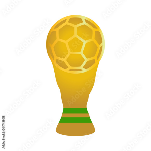 Konstfotografi Golden Soccer Trophy Cup Illustration – Football Championship and Tournament Win