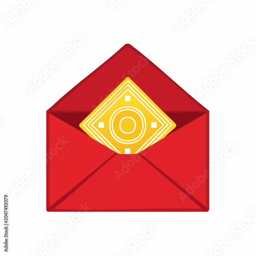 Red Envelope with Golden Card