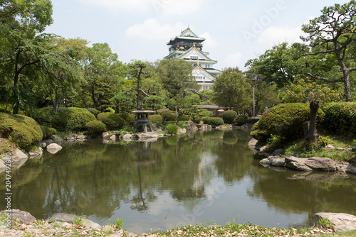 Japan Tokyo castle on a cloudy winter day.