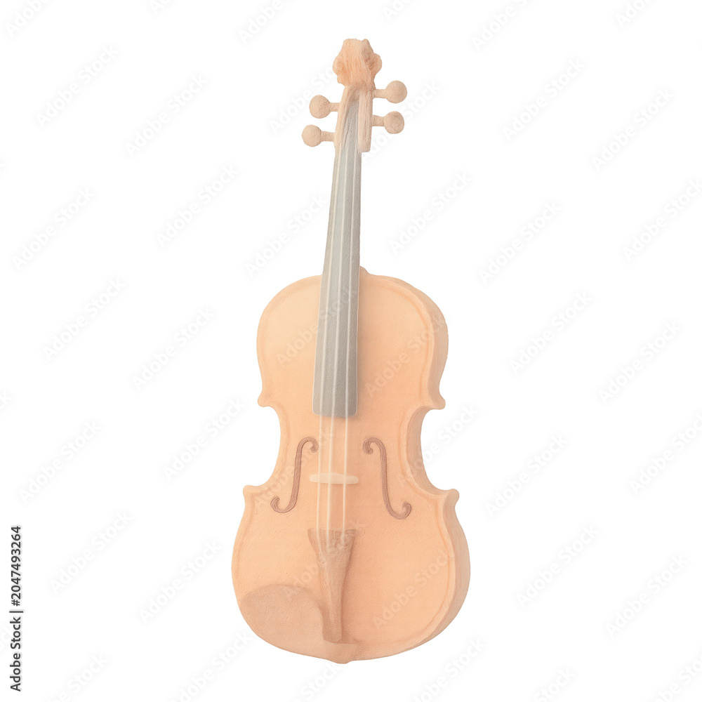 Fototapeta premium PNG Elegant wooden violin illustration.