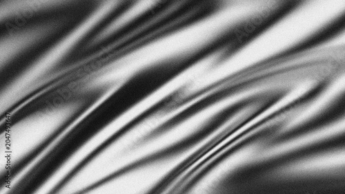 Cuadro en lienzo Abstract Black and White Liquid Marble Texture Background with Noise Grain Effec
