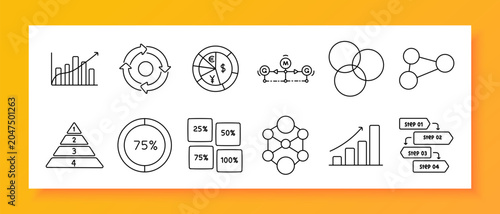 Фотография Analytics business set icon