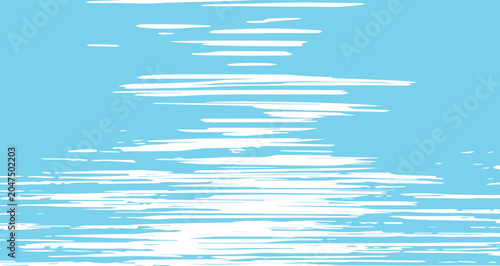 Quadro su tela Calm Blue Water Reflection with Gentle Ripples.