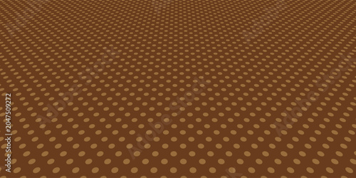 Fotografie Perspective brown polka dot pattern background