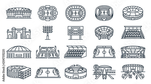 Collection of Architectural and Urban Landmark Icons