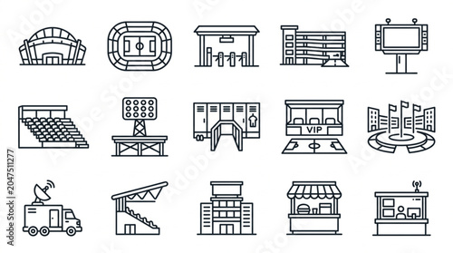 Collection of Entertainment and Event Icons