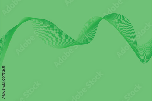Abstract Green Wave Lines Background Design
