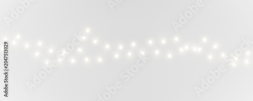 фотографія PNG Christmas lights with sparkling glow effect