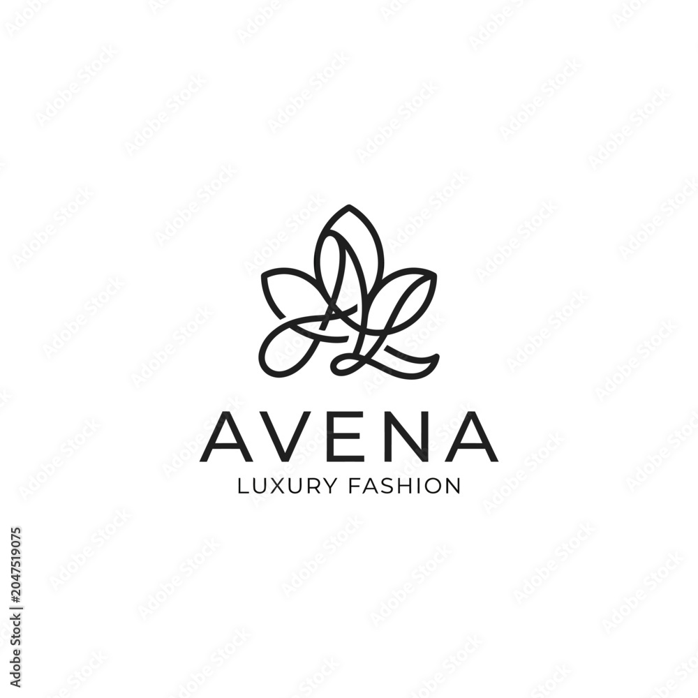Obraz premium Avena Luxury Fashion Brand Logo.