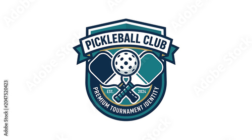 pickleball club logo design sports.