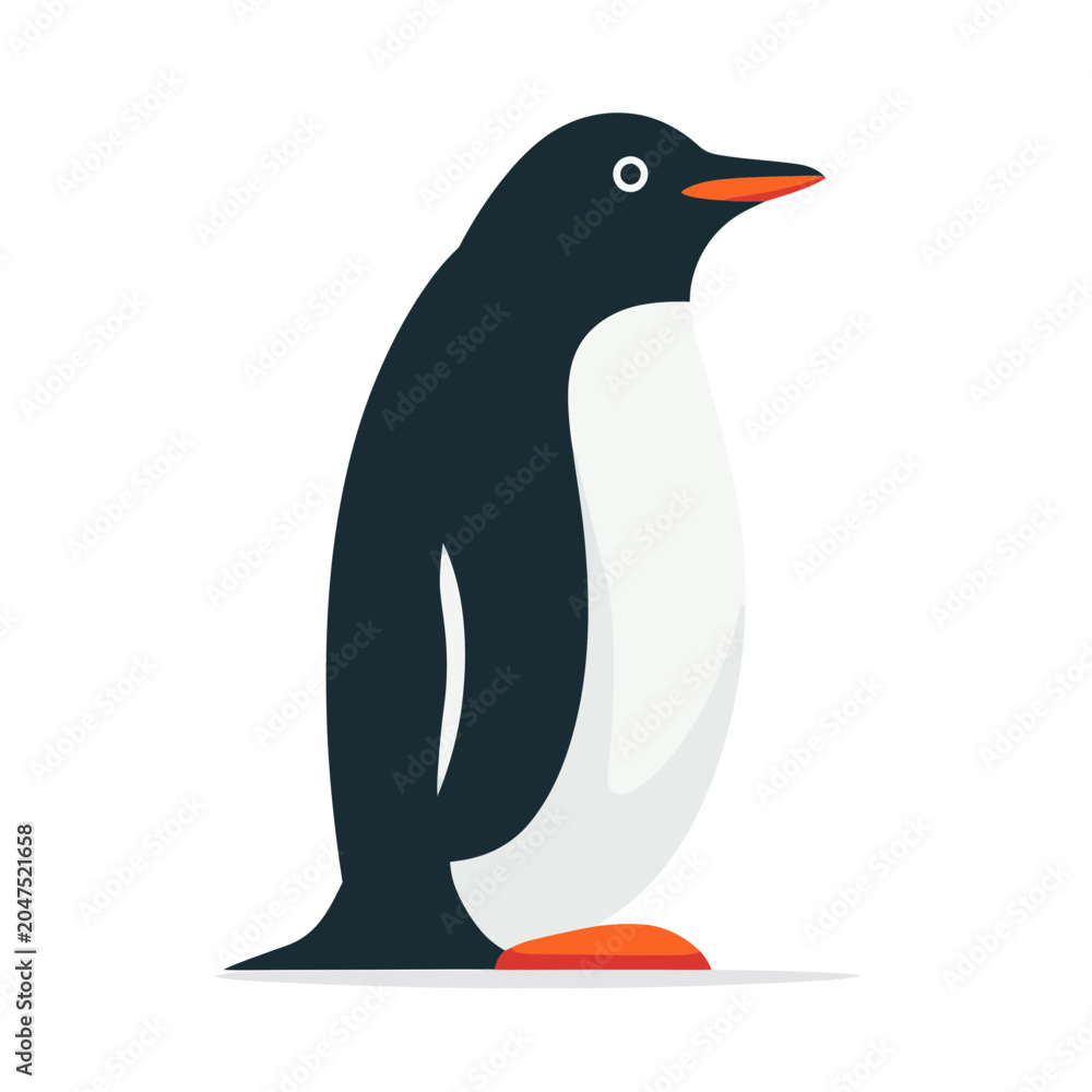 Fototapeta premium A cute penguin illustration isolated on white background