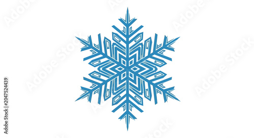 Quadro em tela Detailed Crystal Snowflake Ice Crystal.