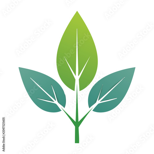 Green leaf icon with gradient colors