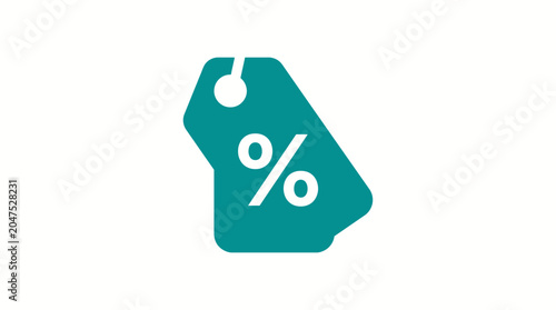 Discount label with percent sign.