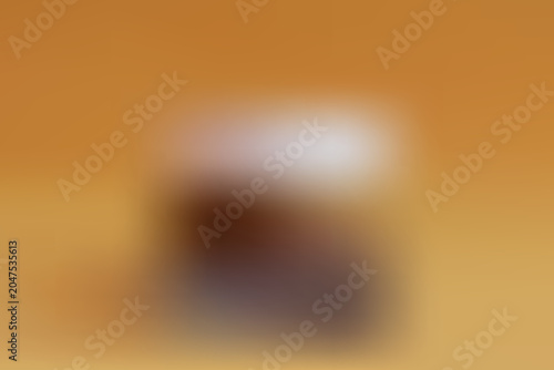 A close-up view of Coffee beans on a wooden table with transparent background