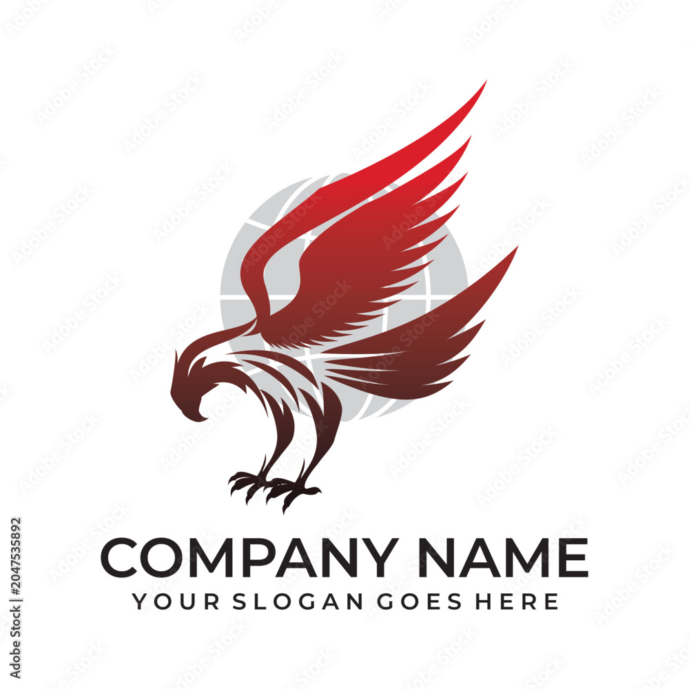 Fototapeta premium Phoenix Gradient Logo Design