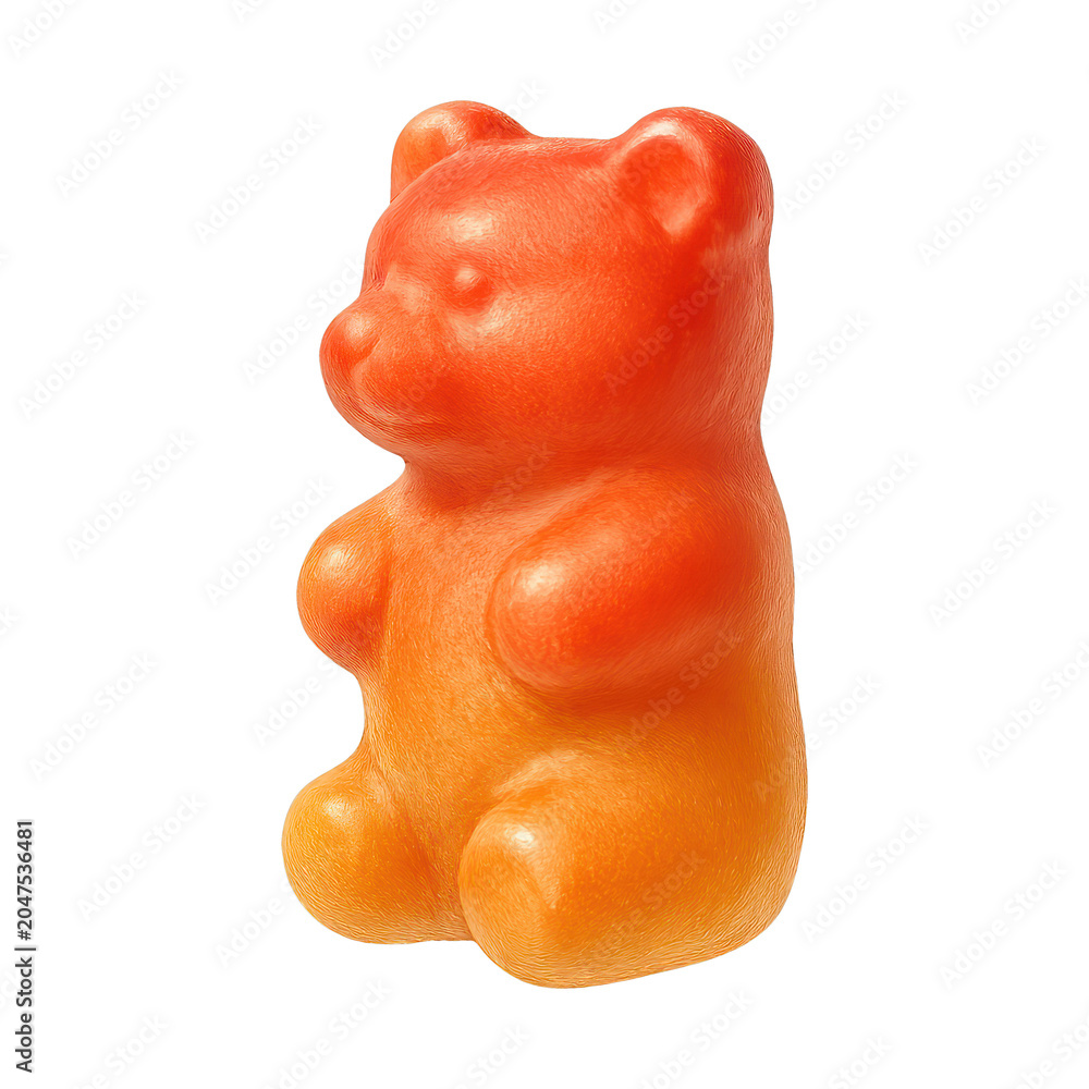 Naklejka premium PNG Vibrant gummy bear illustration.