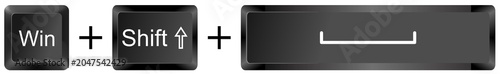 Fotografía win shift space bar computer keyboard shortcut key button 3d icon symbol sign is