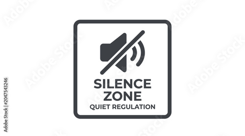 Fotografija Silence Zone Sign Warning Symbol.