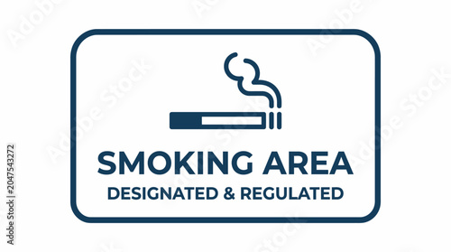Obraz na płótnie Smoking Area Designated Sign Board.