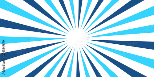 Tableau sur toile Sun rays Retro vintage on blue background with dotted Sunburst Pattern Background