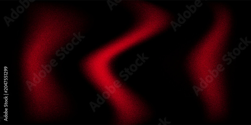 Foto Abstract dark background displays glowing vibrant red vertical lines interrupted by smooth, undulating light patterns suggesting intense energy or digital motion perfect for modern graphic overlays