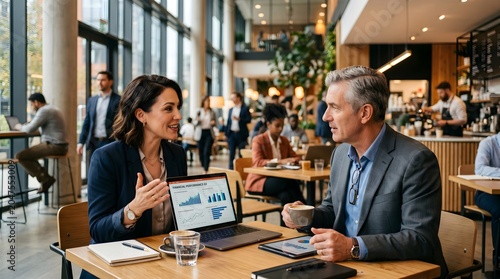 Business Consultant Presenting Financial Growth Data