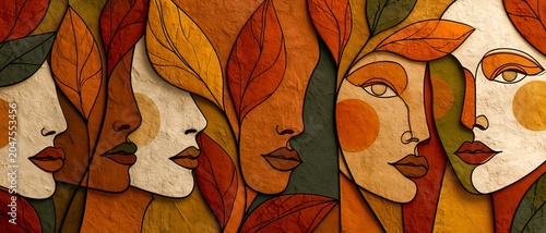 Stylish, culturally evocative profiles. 64k 8k widescreen, HDR,