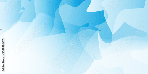 Fotografie Abstract blue geometric background with overlapping transparent shapes
