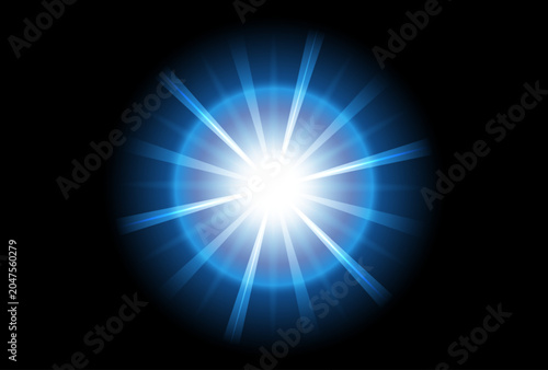 Powerful ฺBlue Flash Light Burst