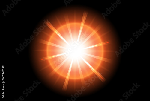 Powerful ฺOrange Flash Light Burst