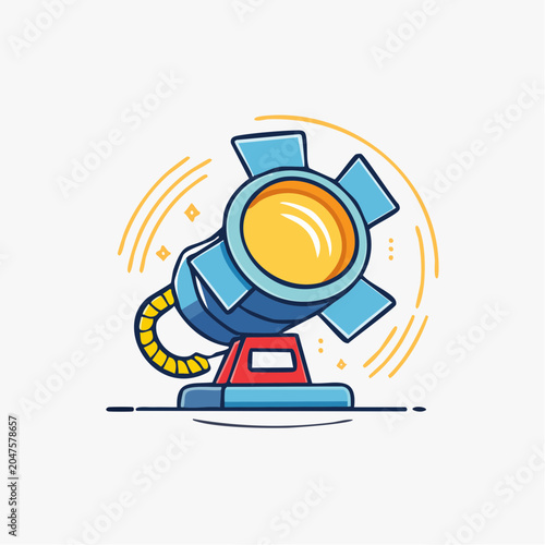 Cartoon Spotlight Illustration