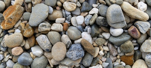 Photography Perfectly smooth stones from a mountain stream embodying inner peace, an excelle