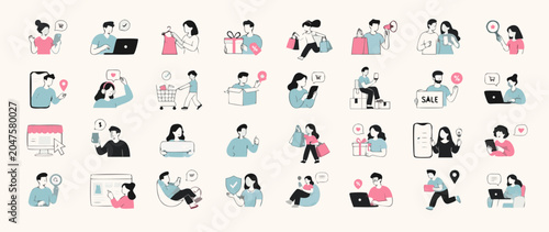 Diverse Everyday Activities Illustrations for Modern Lifestyles